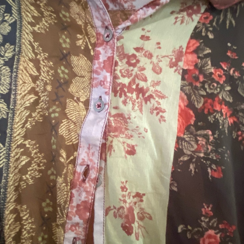 Free People Floral Patchwork Shirt - Picture 7 of 8